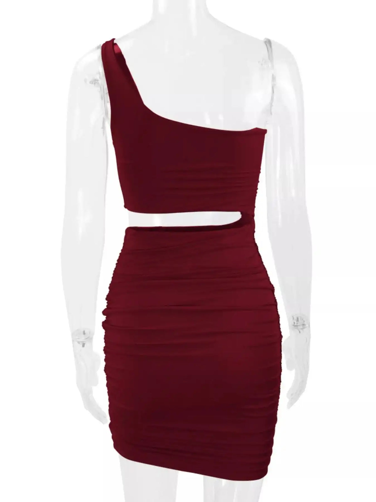 One-Shoulder Cutout Ruched Bodycon Mini Dress 101001098960768 27 Gifts for Her Jerry's Apparel 
