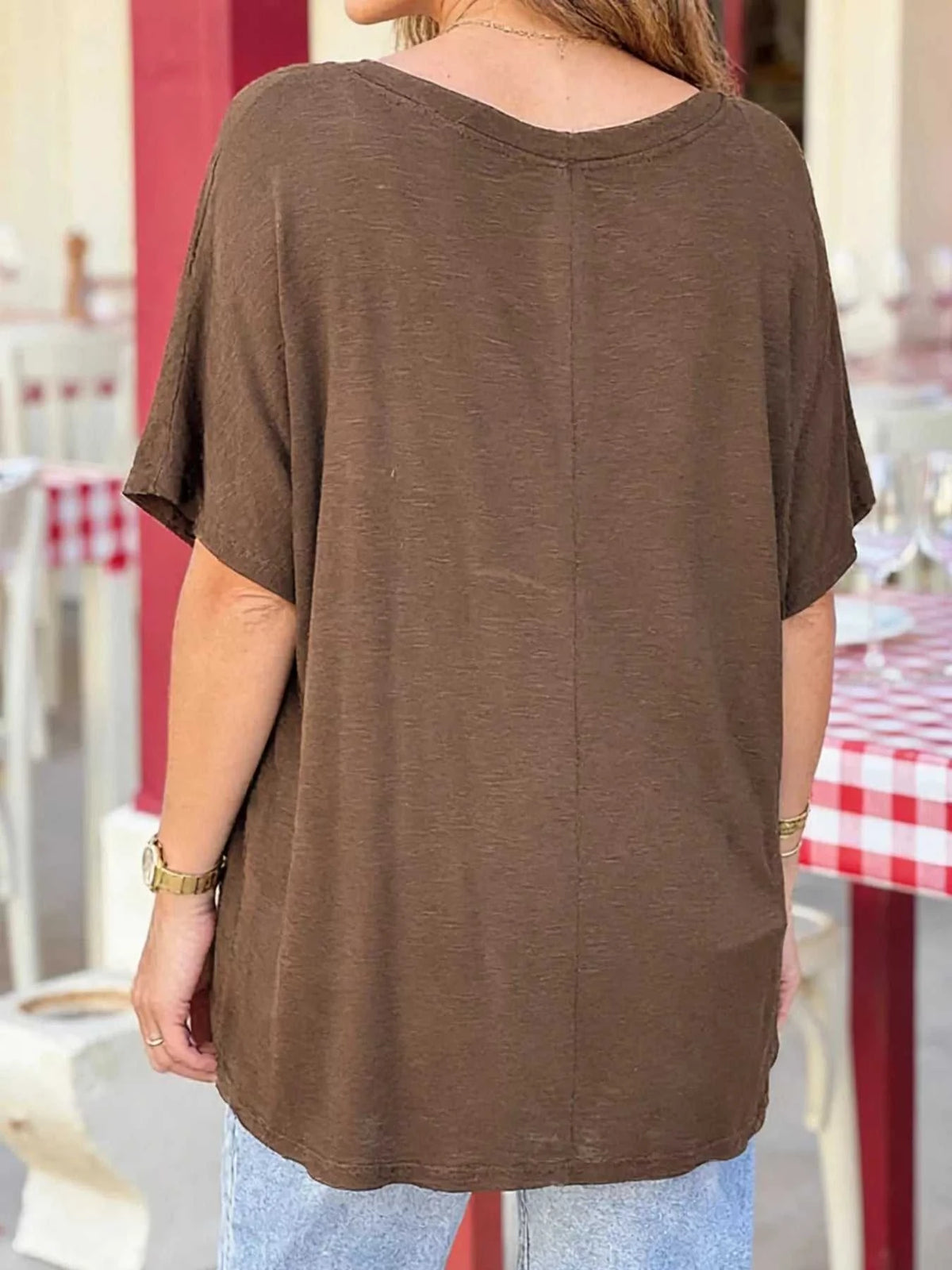 Casual V-Neck Relaxed Fit T-Shirt 100100751365785 22 Affordable Fashion Under $100 Jerry's Apparel 