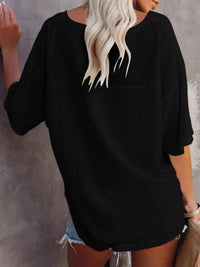 Waffle Knit V-Neck Short Sleeve T-Shirt 100100993990875 26 Affordable Fashion Under $100 Jerry's Apparel 
