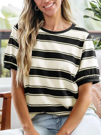 Striped Crew Neck T-Shirt 100100248569322 33 Affordable Fashion Under $100 Jerry's Apparel 