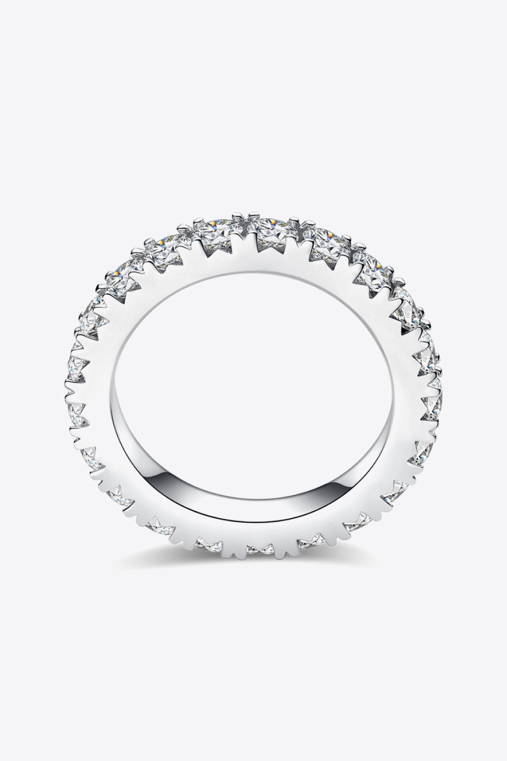 Baeful 2.3 Carat Moissanite 925 Sterling Silver Eternity Ring