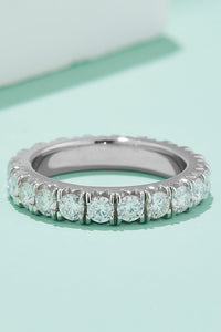 Baeful 2.3 Carat Moissanite 925 Sterling Silver Eternity Ring