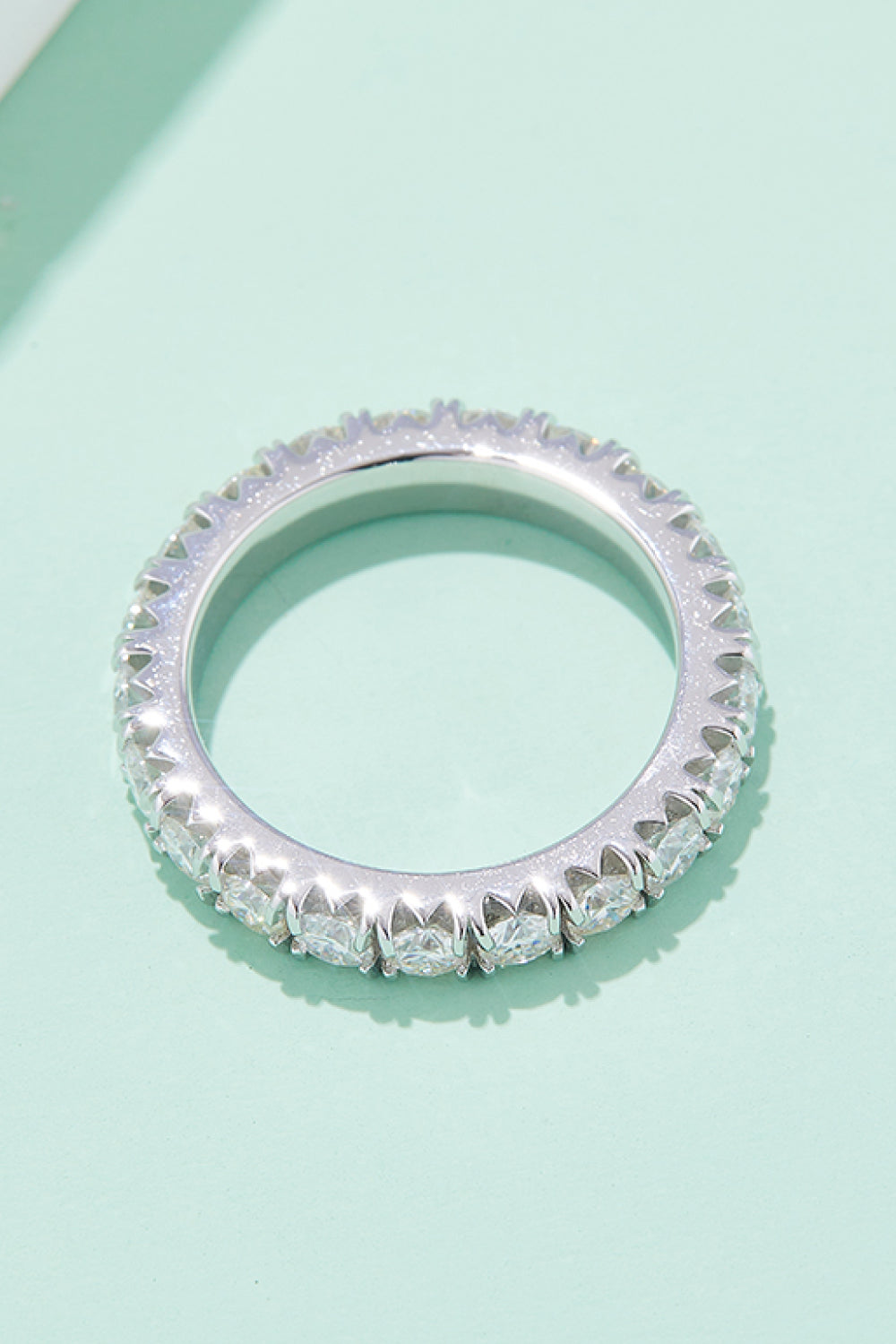 Baeful 2.3 Carat Moissanite 925 Sterling Silver Eternity Ring