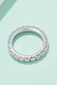 Baeful 2.3 Carat Moissanite 925 Sterling Silver Eternity Ring