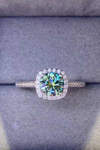 Baeful 3 Carat Moissanite Platinum-Plated Cluster Ring