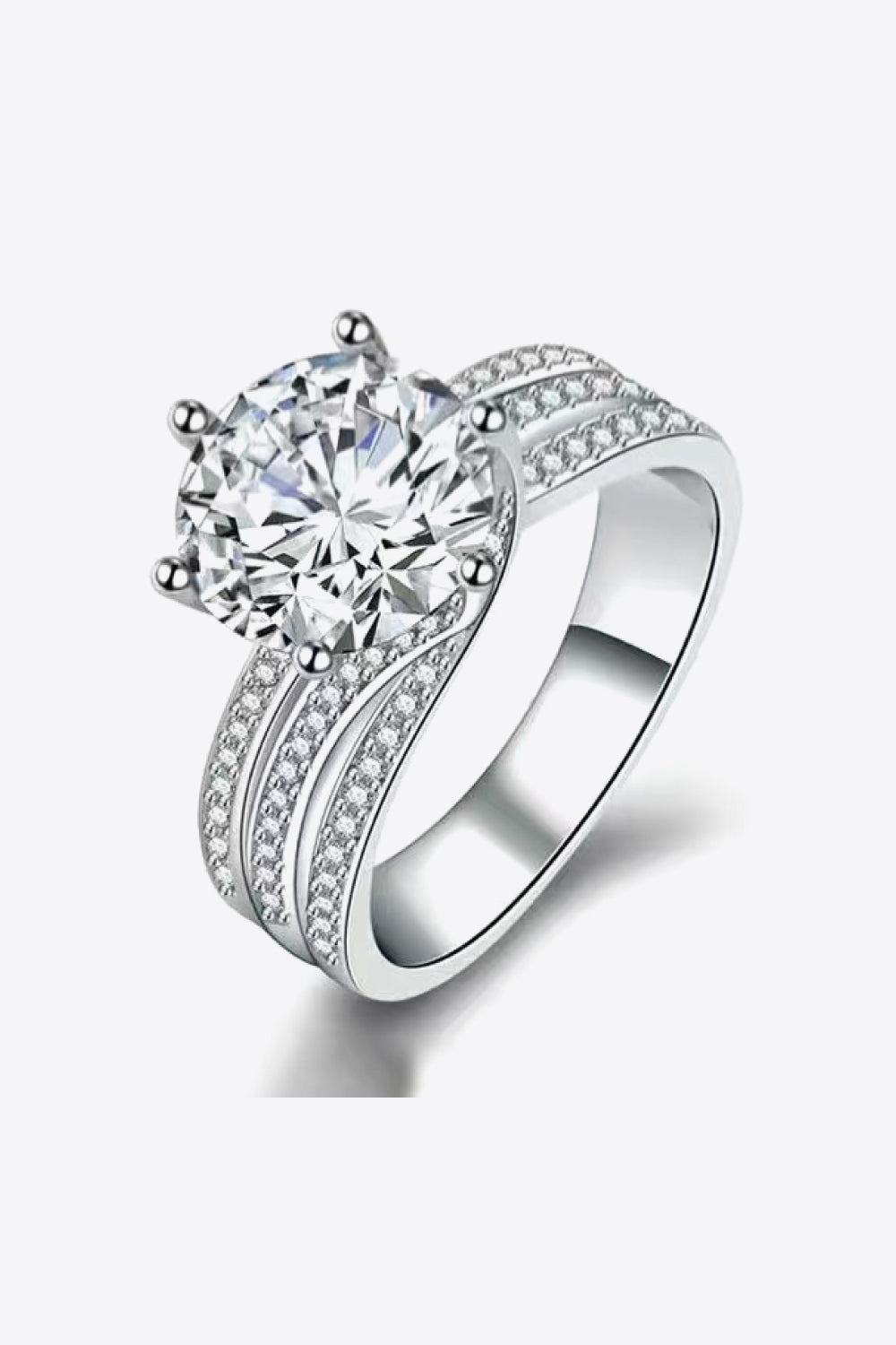 Baeful 3 Carat Moissanite Three-Layer Ring