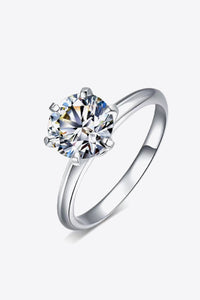 Baeful 925 Sterling Silver 3 Carat Moissanite 6-Prong Ring