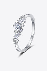 Baeful Moissanite Rhodium-Plated Ring