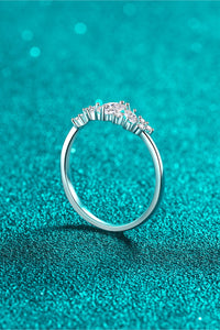 Baeful Moissanite Rhodium-Plated Ring