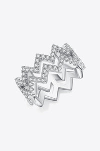 Baeful Moissanite Zigzag Stacking Rings