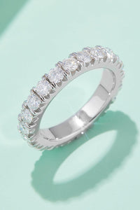 Baeful 2.3 Carat Moissanite 925 Sterling Silver Eternity Ring