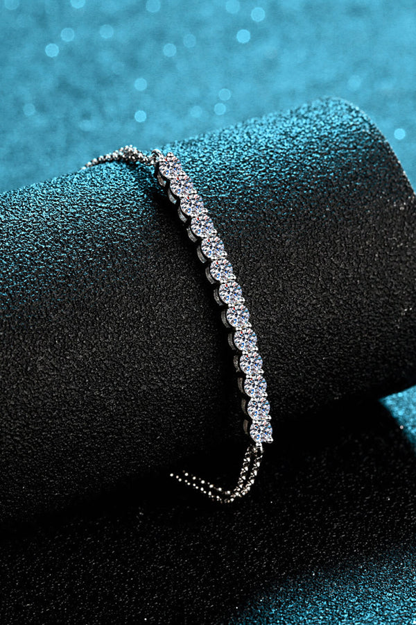 Baeful Moissanite Sterling Silver Bracelet