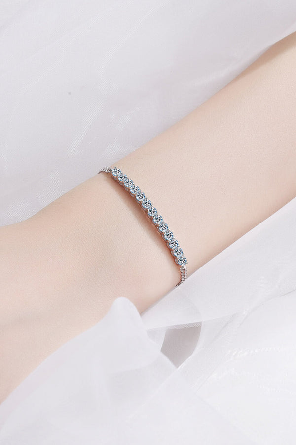 Baeful Moissanite Sterling Silver Bracelet