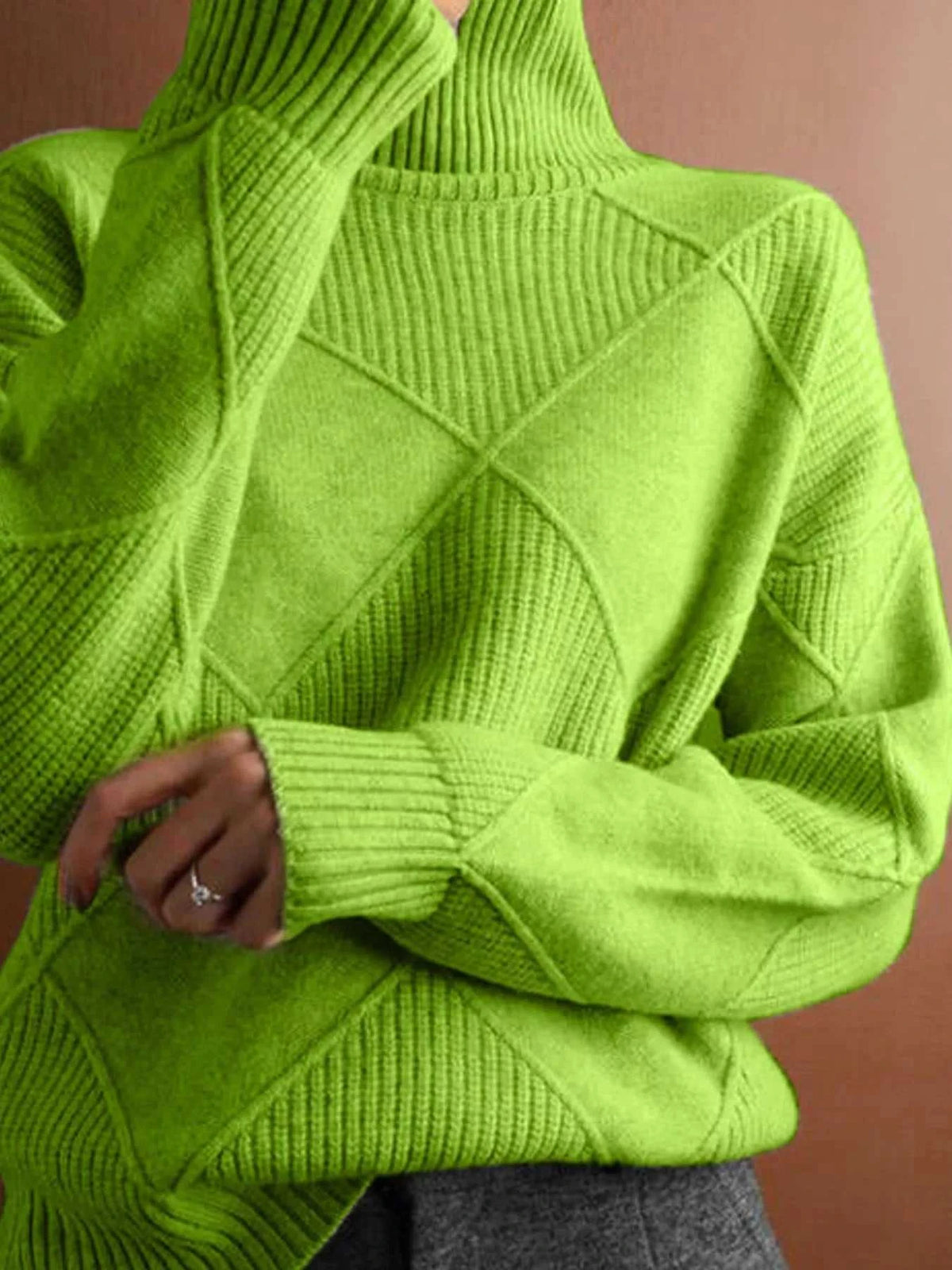 Argyle Pattern Turtleneck Sweater 101002205709319 52 Affordable Fashion Under $100 Jerry's Apparel 