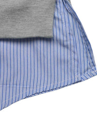 Striped Collar Long Sleeve Fake Two Piece Sweatshirt 100100225082825 39 Affordable Fashion Under $100 Jerry's Apparel 