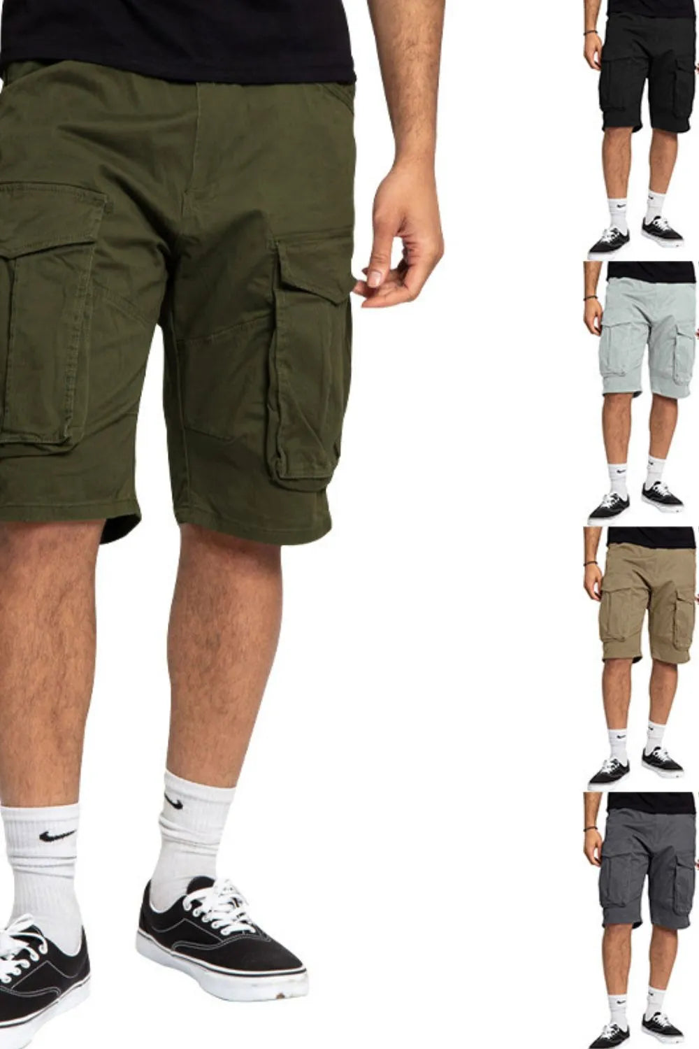 Men's Full Size Cargo Bermuda Shorts Plus Size