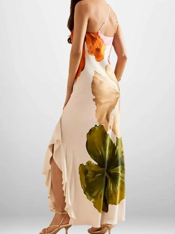 Full Size Floral Print One-Shoulder Maxi Dress Plus Size 100100092271927 40 Affordable Fashion Under $100 Jerry's Apparel 