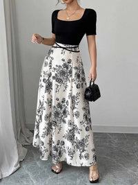 Floral Print Square Neck Maxi Dress 100100720622847 46 Affordable Fashion Under $100 Jerry's Apparel 