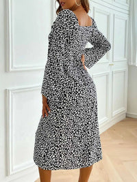 Printed Tie Flare Sleeve Midi Dress 100100275543002 41 Affordable Fashion Under $100 Jerry's Apparel 