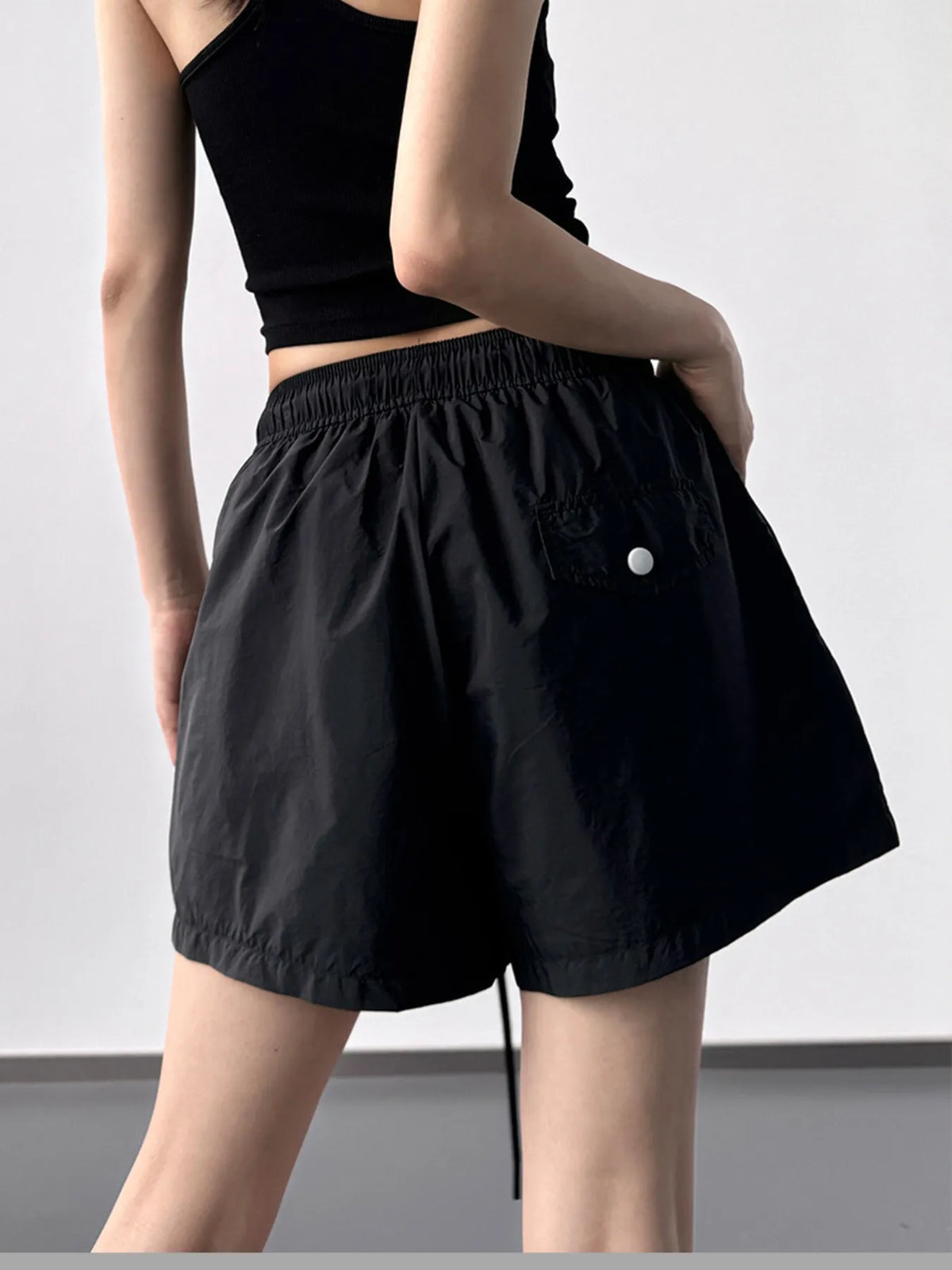 High Waisted Drawstring Shorts