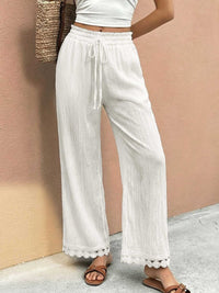 Lace Trim Wide Leg Pants 100100538530343 34 Affordable Fashion Under $100 Jerry's Apparel 