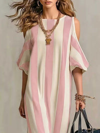 Striped Cold Shoulder Maxi Dress 100100347460143 32 Affordable Fashion Under $100 Jerry's Apparel 