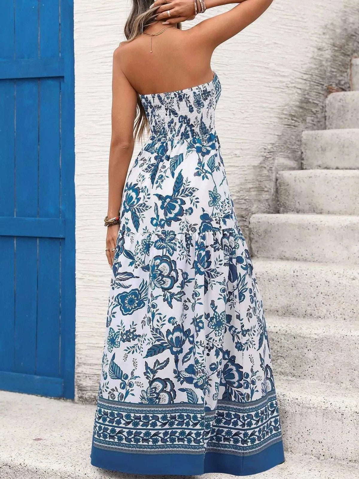 Floral Print Strapless Maxi Dress 100100867114481 42 Affordable Fashion Under $100 Jerry's Apparel 