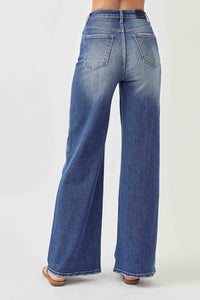 Full Size High Rise Wide Leg Jeans