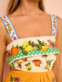Floral Tiered Sleeveless Mini Dress with Back Bow