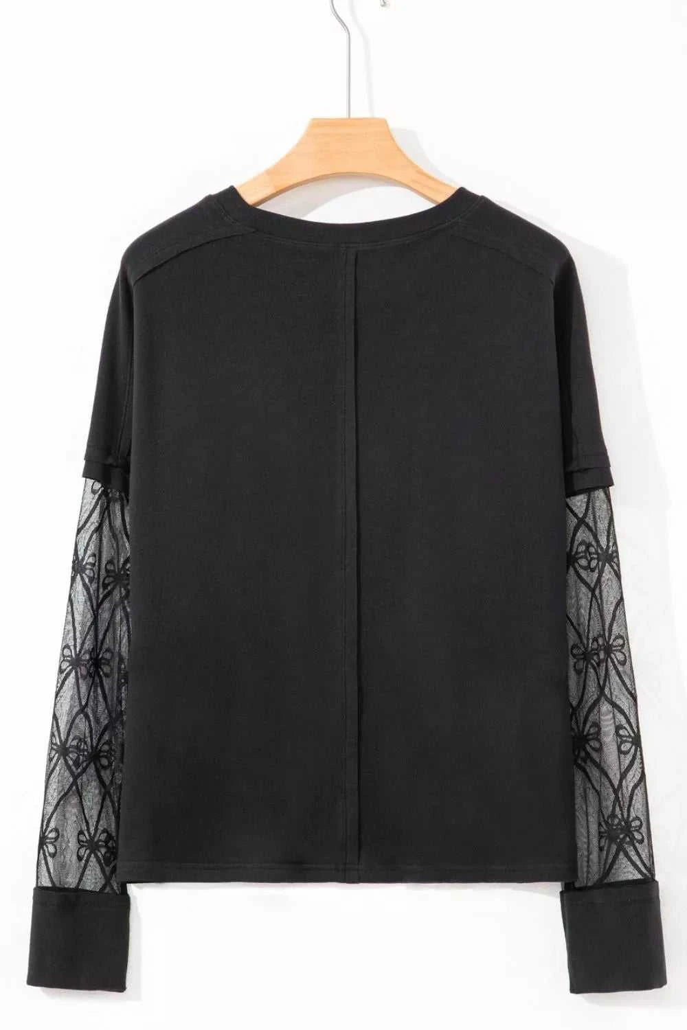 Round Neck Lace Sleeve Relaxed Fit Top 100100682611031 29 Affordable Fashion Under $100 Jerry's Apparel 