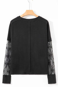Round Neck Lace Sleeve Relaxed Fit Top 100100682611031 29 Affordable Fashion Under $100 Jerry's Apparel 