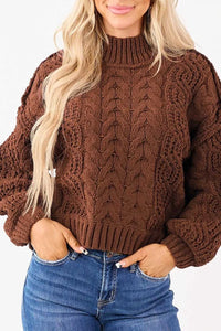 Mock Neck Cable Knit Sweater 101002686731474 64 Affordable Fashion Under $100 Jerry's Apparel 