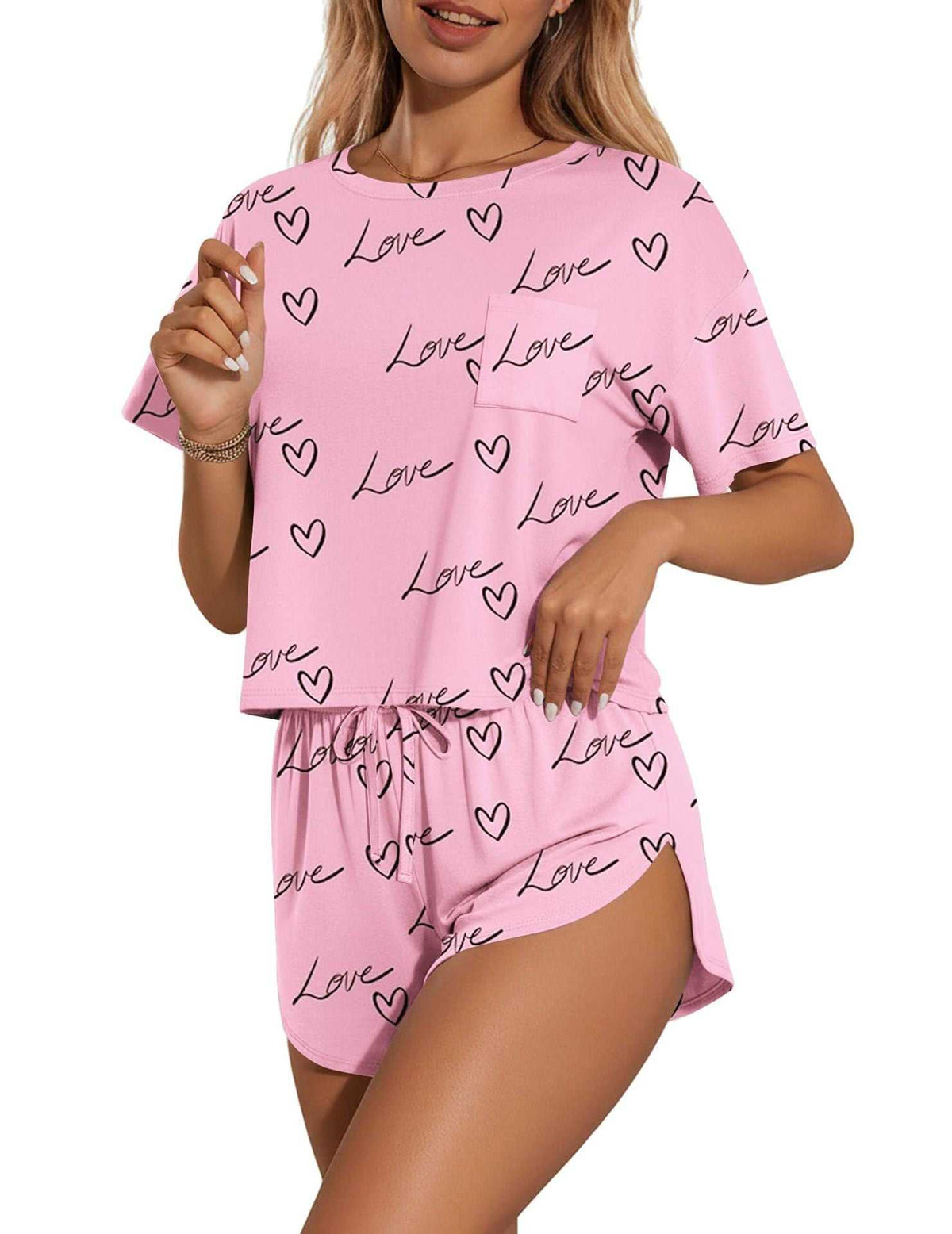 Printed Round Neck Tee and Shorts Set 100100695671655 31 Affordable Fashion Under $100 Jerry's Apparel 