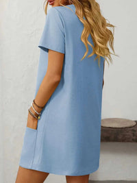 Mandy Square Neck Short Sleeve Mini Dress 100100588511470 24 Affordable Fashion Under $100 Jerry's Apparel 