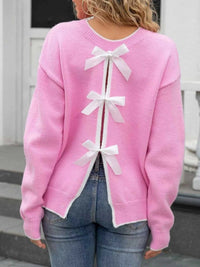 Bow-Back Round Neck Sweater 100100213486101 49 Affordable Fashion Under $100 Jerry's Apparel 