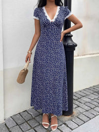 Floral Print Lace Trim Maxi Dress 100100543668093 36 Affordable Fashion Under $100 Jerry's Apparel 