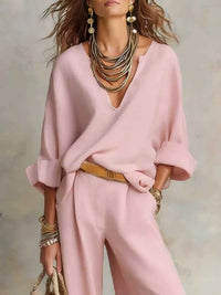 Full Size Loose Fit Top and Wide-Leg Pants Set Plus Size 101001741702129 50 Affordable Fashion Under $100 Jerry's Apparel 