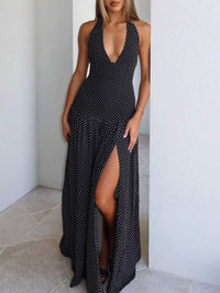 Polka Dot Halter Neck Maxi Dress 100100512447789 43 Affordable Fashion Under $100 Jerry's Apparel 