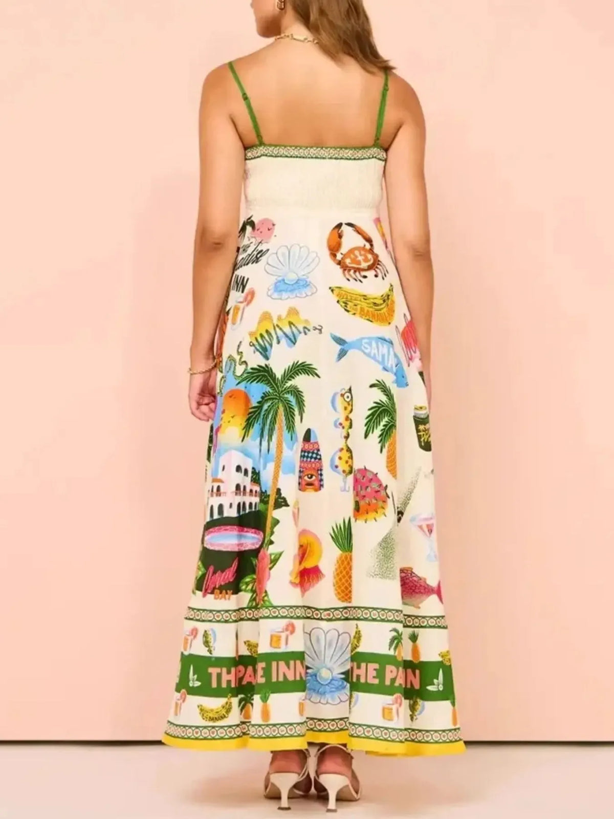 Printed Square Neck Cami Maxi Dress