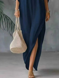 Full Size V-Neck Maxi Dress with Side Slits Plus Size 100100394975559 32 Gifts for Her Jerry's Apparel 