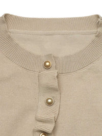 Ruffle Hem Button-Up Cardigan 100100909588028 39 Affordable Fashion Under $100 Jerry's Apparel 