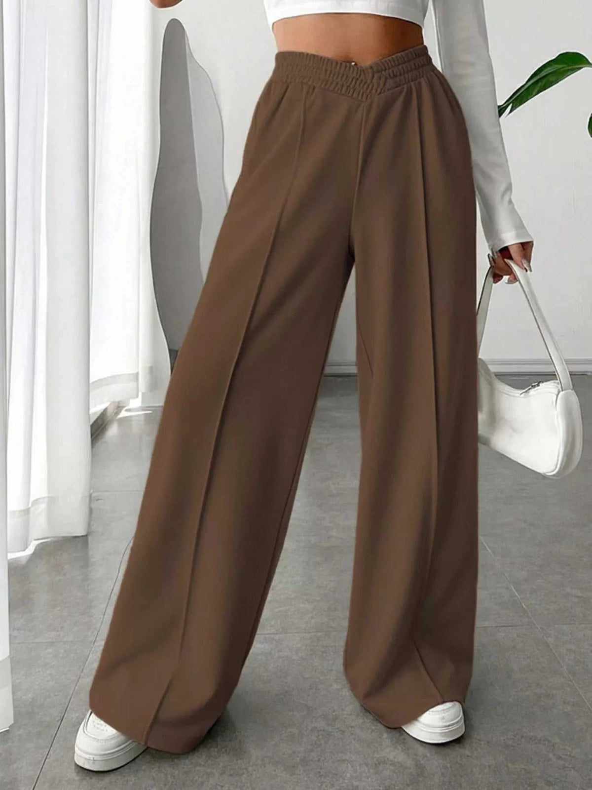 Wide Leg High Waist Pants 100100422231982 34 Affordable Fashion Under $100 Jerry's Apparel 