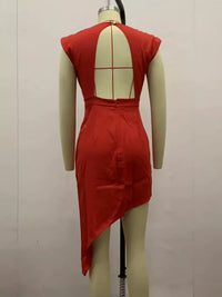 Full Size Elegant Asymmetrical Backless Pleated Dress Plus Size 101001993790464 70 Affordable Fashion Under $100 Jerry's Apparel 