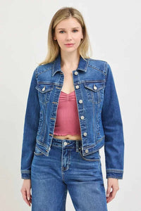 RISEN Basic Fitted Button Down Denim Jacket 100100498931332 68 Affordable Fashion Under $100 Jerry's Apparel 