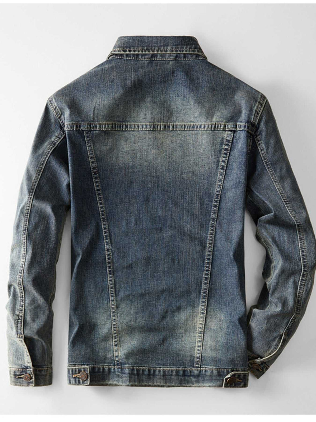 Men's Plus Size Vintage Wash Denim Jacket 100400969328187 109 Fashion Forward Plus Size Clothing Jerry's Apparel 