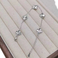 925 Sterling Silver Chain Four Leaf Clover Bracelet 100500382215875 73 Affordable Fashion Under $100 Jerry's Apparel 