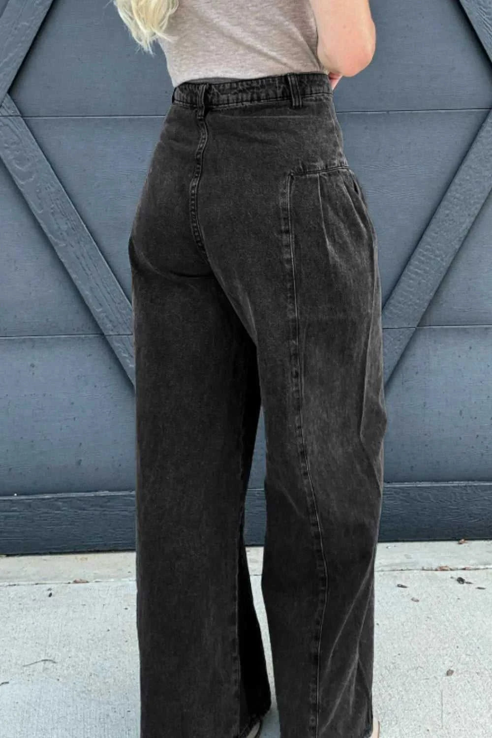 High Rise Wide Leg Jeans with Pockets 100100683781830 65 Affordable Fashion Under $100 Jerry's Apparel 