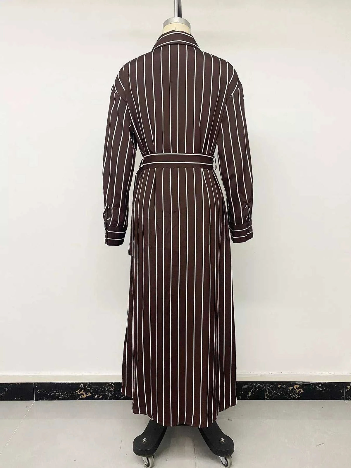Striped Long Sleeve Belted Shirt Dress 100100507231322 37 Affordable Fashion Under $100 Jerry's Apparel 
