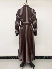 Striped Long Sleeve Belted Shirt Dress 100100507231322 37 Affordable Fashion Under $100 Jerry's Apparel 