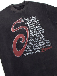 Men's Letter Round Neck Short Sleeve T-Shirt